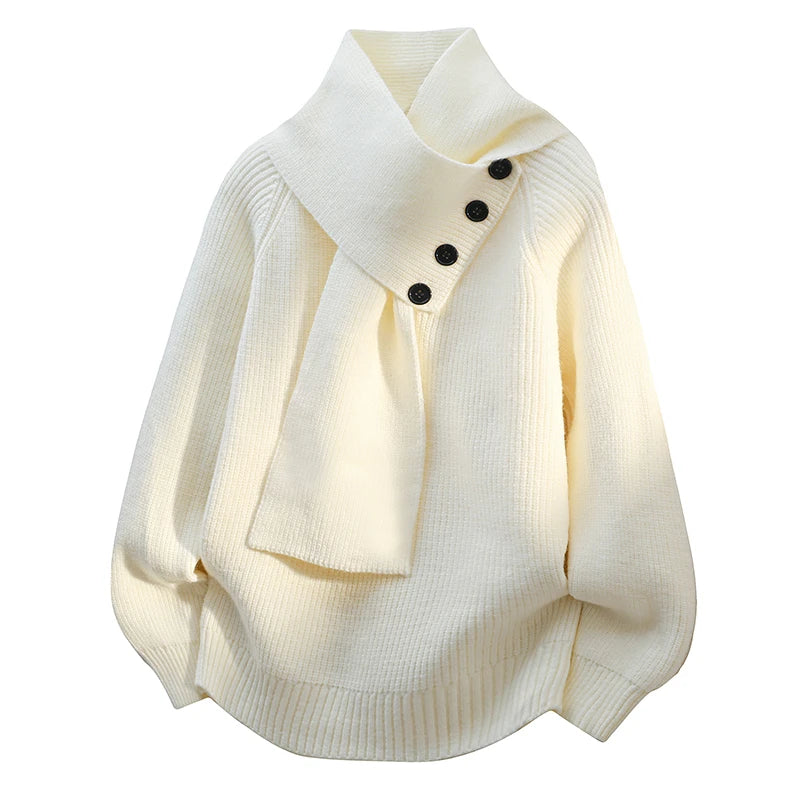 Jersey Imogen con cuello tipo bufanda