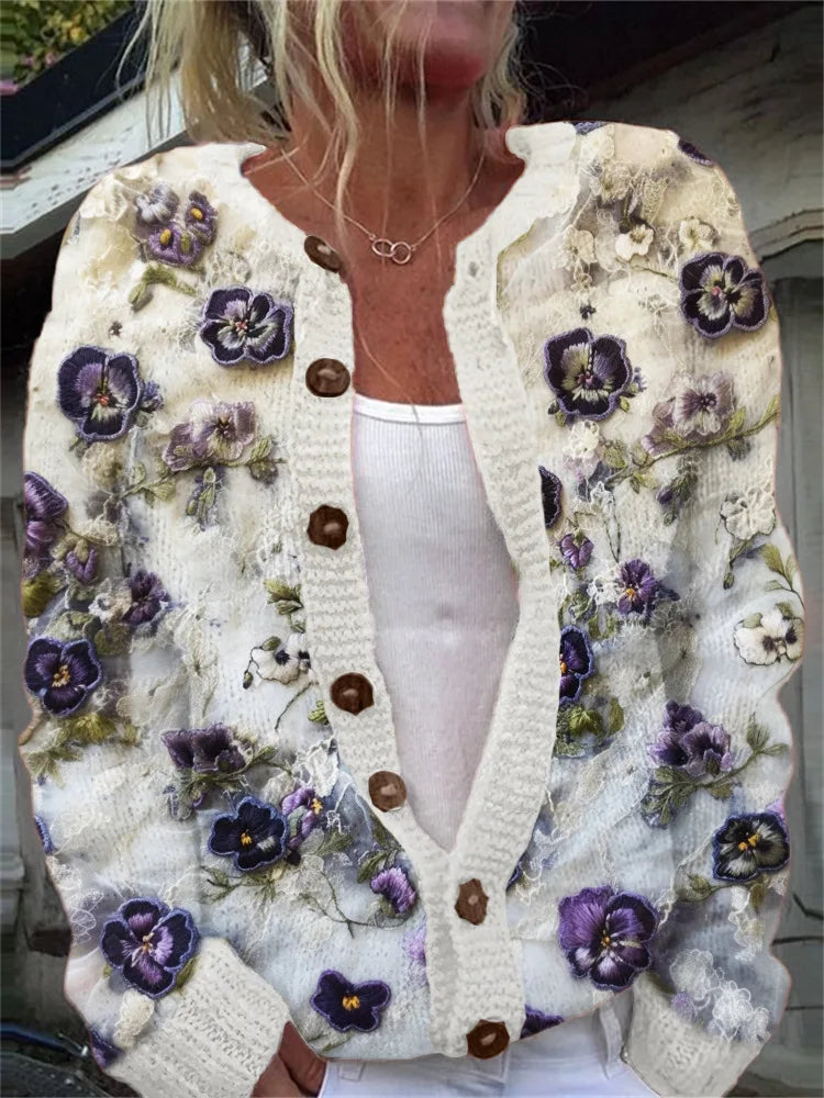 Oversized printed Sofie cardigan
