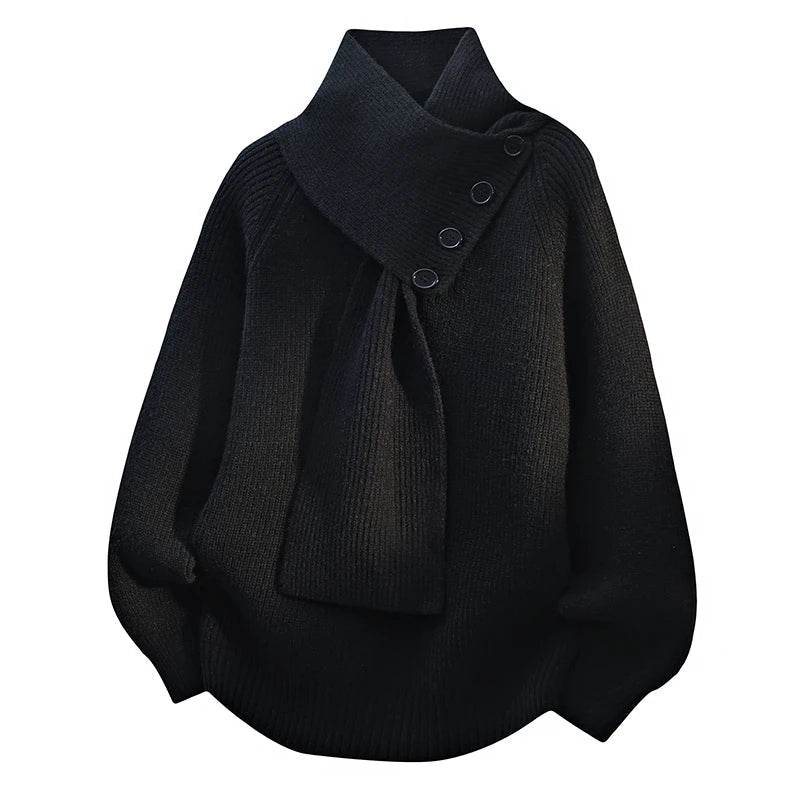 Jersey Imogen con cuello tipo bufanda
