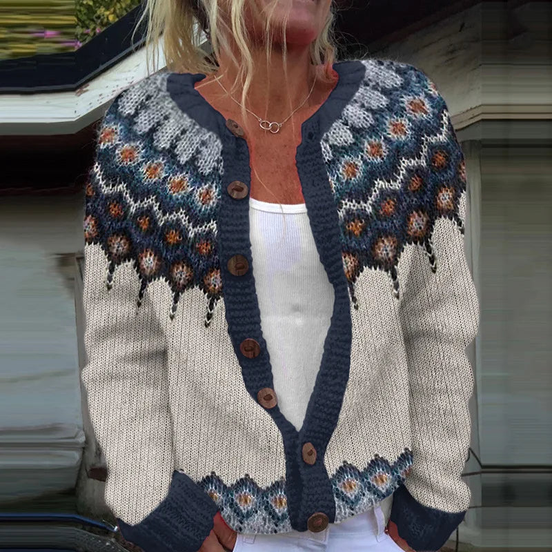 Oversized printed Sofie cardigan