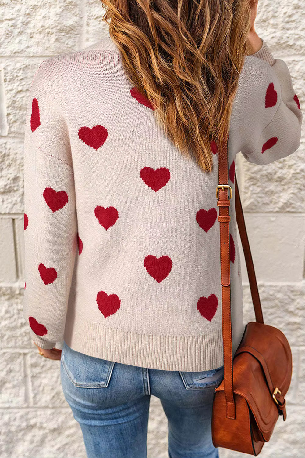 Soft-finish heart sweater