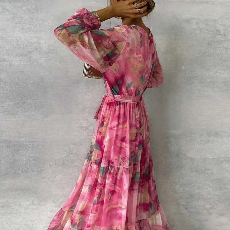 Vestido floral de inspiración romántica