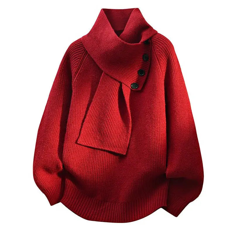 Jersey Imogen con cuello tipo bufanda