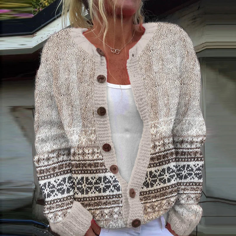 Oversized printed Sofie cardigan