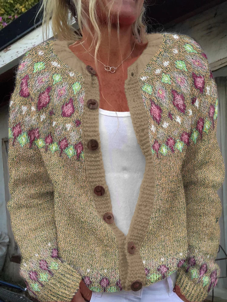 Oversized printed Sofie cardigan