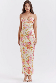 Katherine | Floral spaghetti strap dress