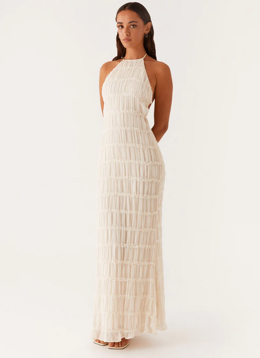 Jolene | Vestido maxi halter elegante