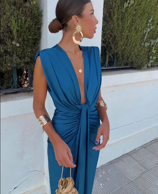Amelia | Vestido midi plisado