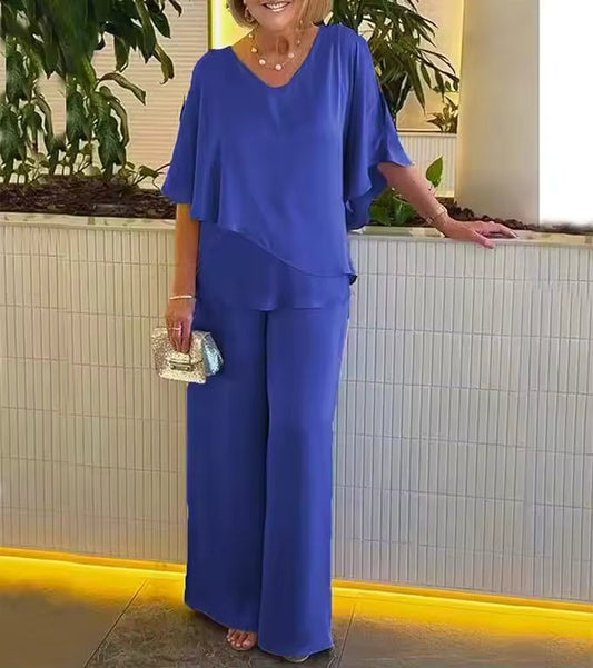 Conjunto fluido elegante de dos piezas