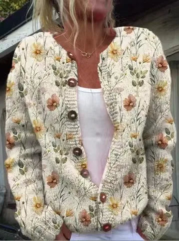 Oversized printed Sofie cardigan