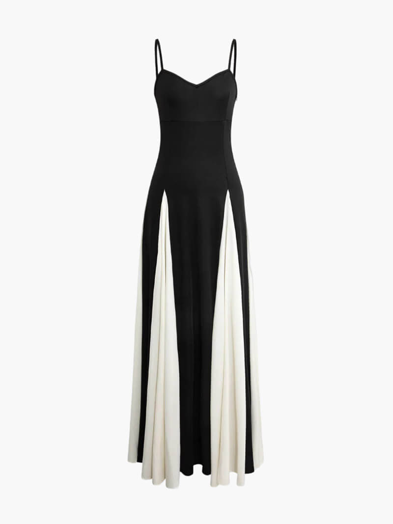 Paloma | Vestido maxi bicolor elegante