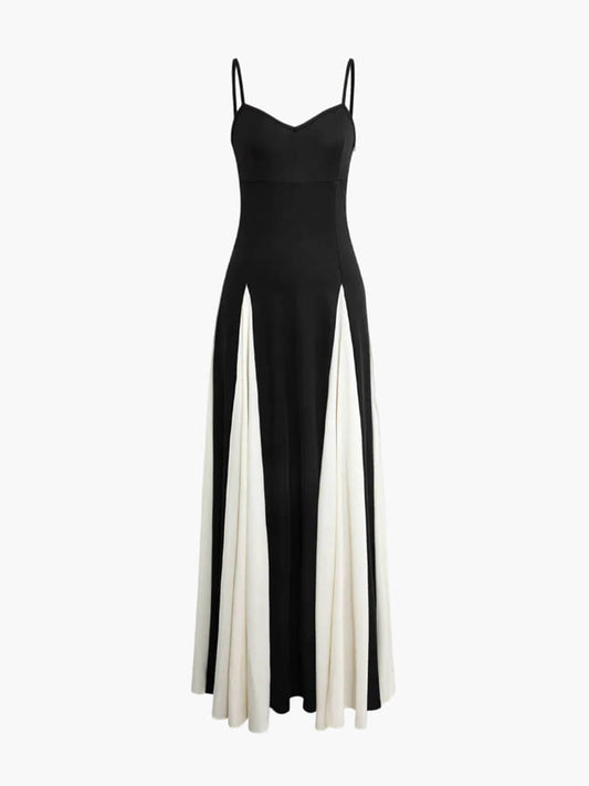 Paloma | Vestido maxi bicolor elegante