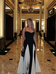 Paloma | Vestido maxi bicolor elegante