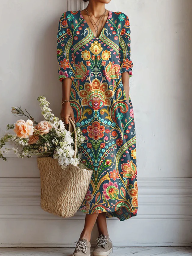 Comfortable relaxed-fit dress with pockets