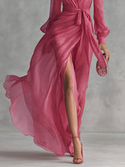 Carla | Chiffon maxi dress with adjustable waist