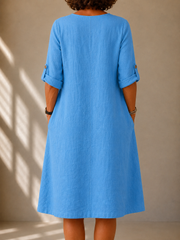 Inés summer dress with a soft drape