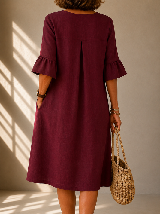 Marina | Vestido con botones ligero y transpirable