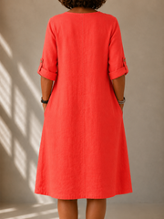 Relaxed-fit summer dress