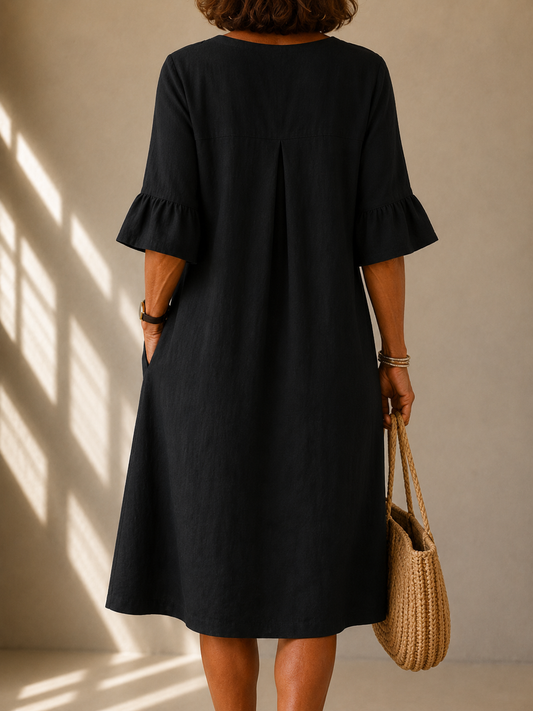 Vestido Alba con botones y corte relajado