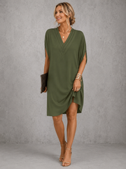 Vestido cruzado de caída elegante