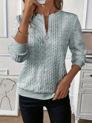 Zoé zip-up knit sweater