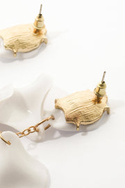 Pendientes de Gota de Pétalo de Orquídea