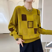Geometric knit sweater