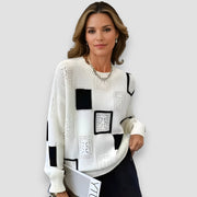 Geometric knit sweater