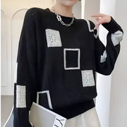 Geometric knit sweater