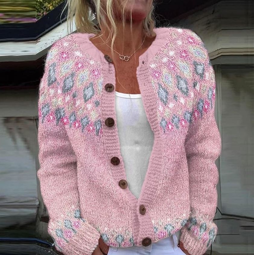 Oversized printed Sofie cardigan