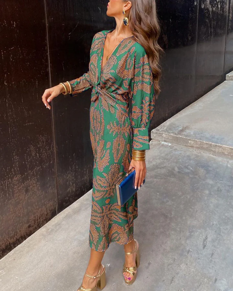 Julia | Vestido maxi de manga larga
