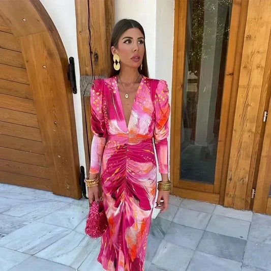 Anastasia | Vestido maxi cruzado elegante