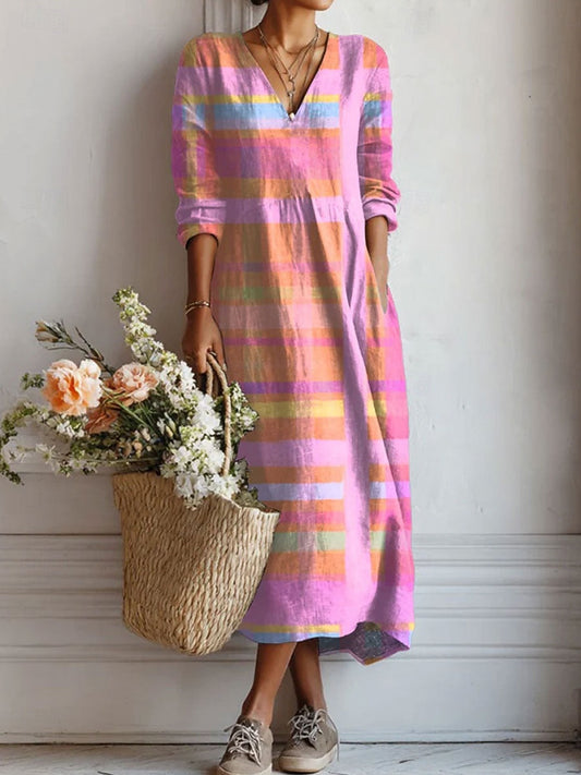Vestido cómodo con bolsillos y caída fluida