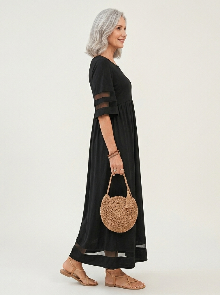Claudia | Vestido midi fluido