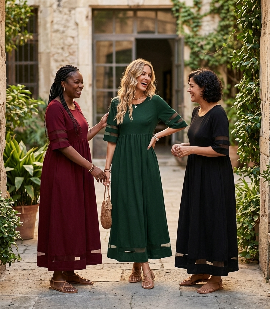 Claudia | Vestido midi fluido