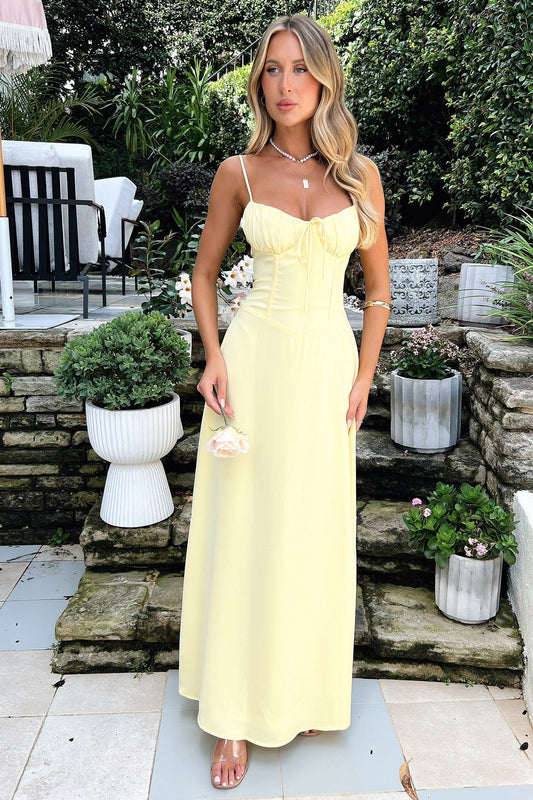 Valentina | Vestido maxi cruzado de tirantes