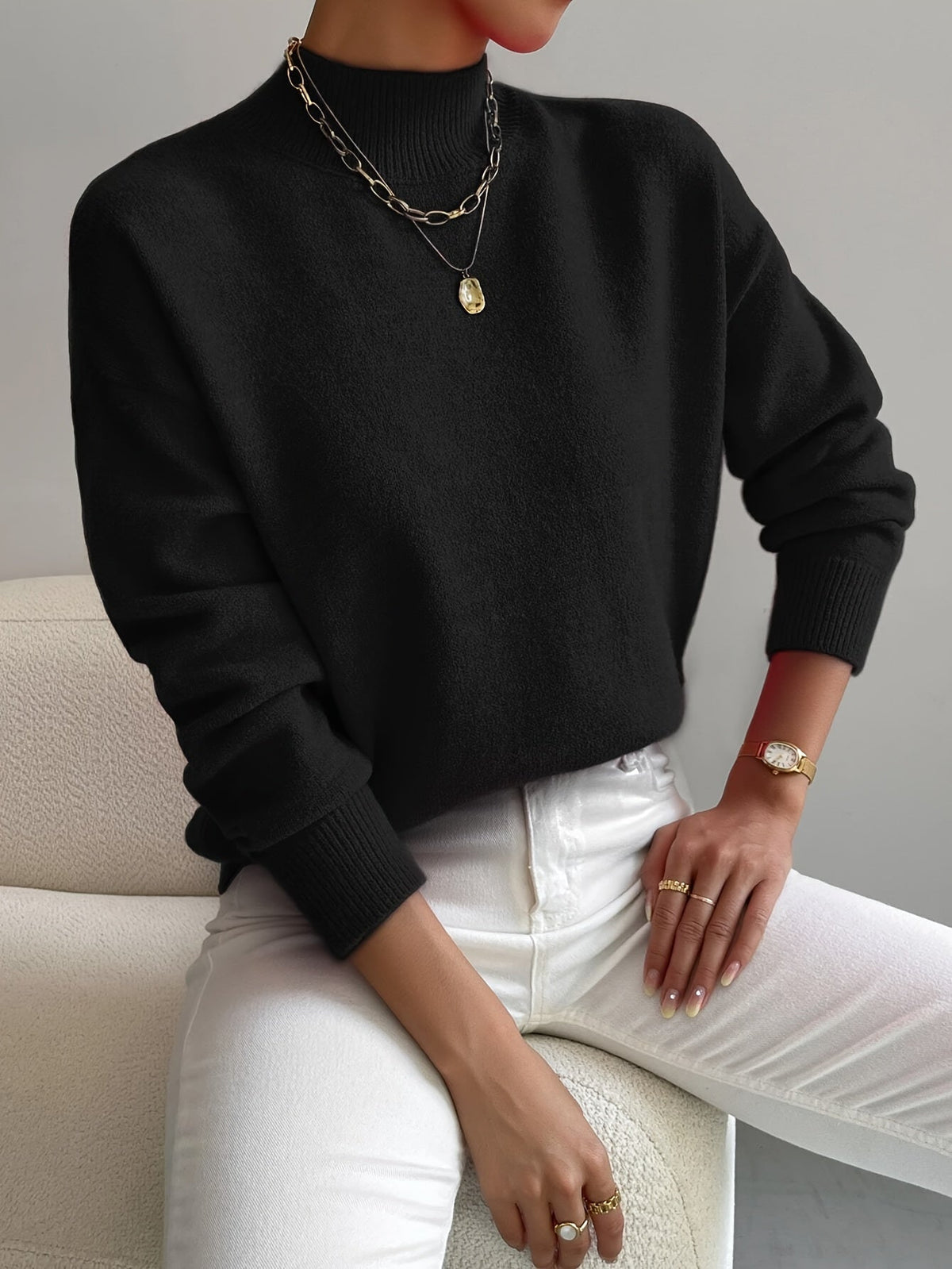 Jersey Marilena de cuello alto