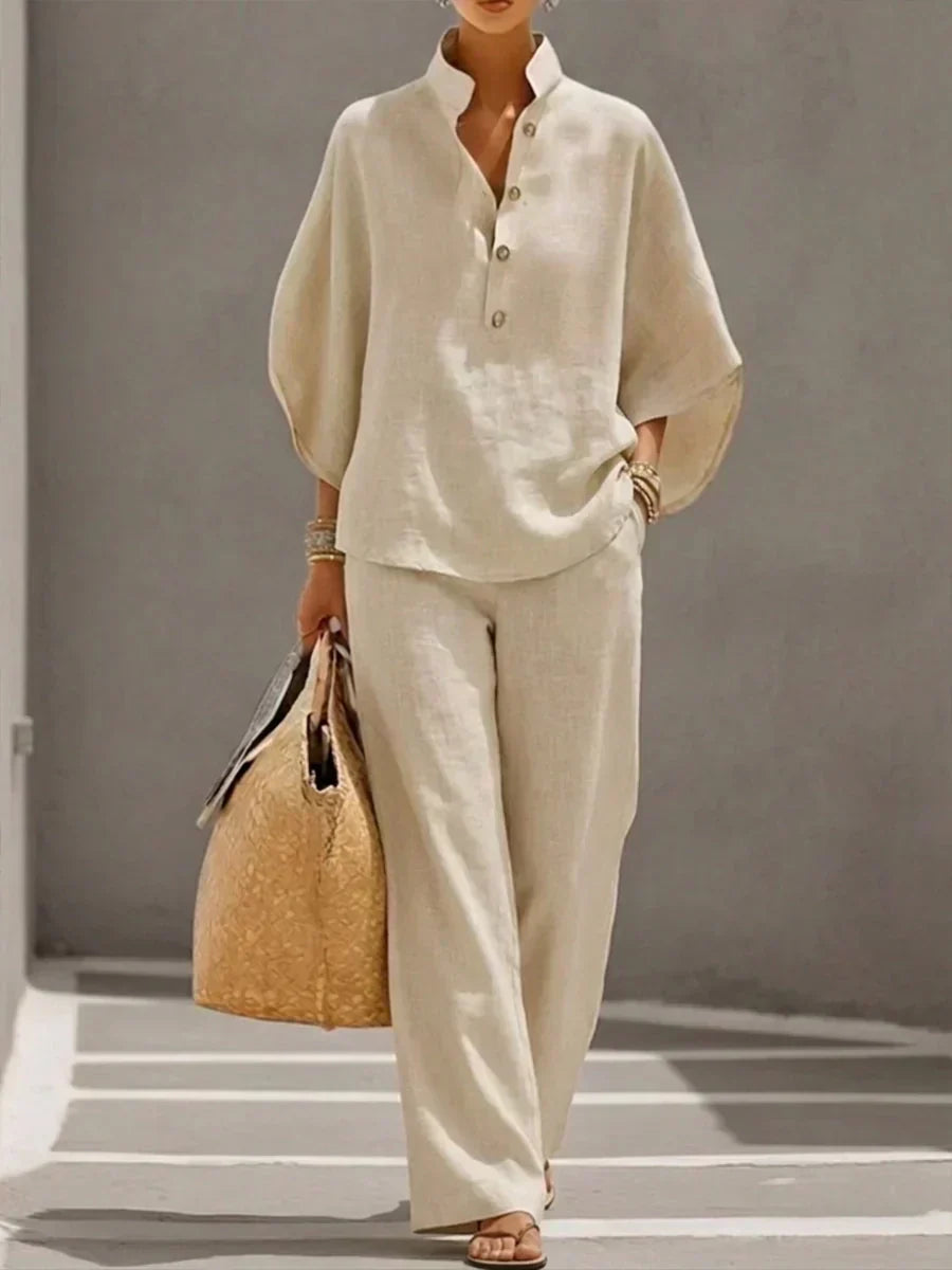 Flowy batwing sleeve set
