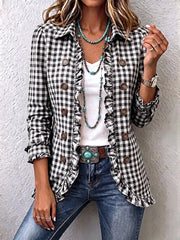 Encarna | Chaqueta de Cuadros Vichy con Volantes