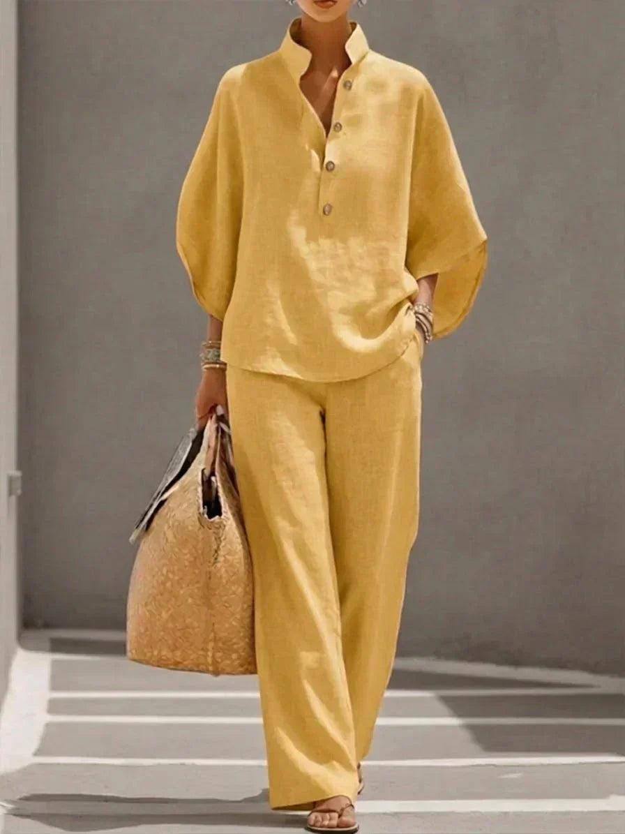 Flowy batwing sleeve set