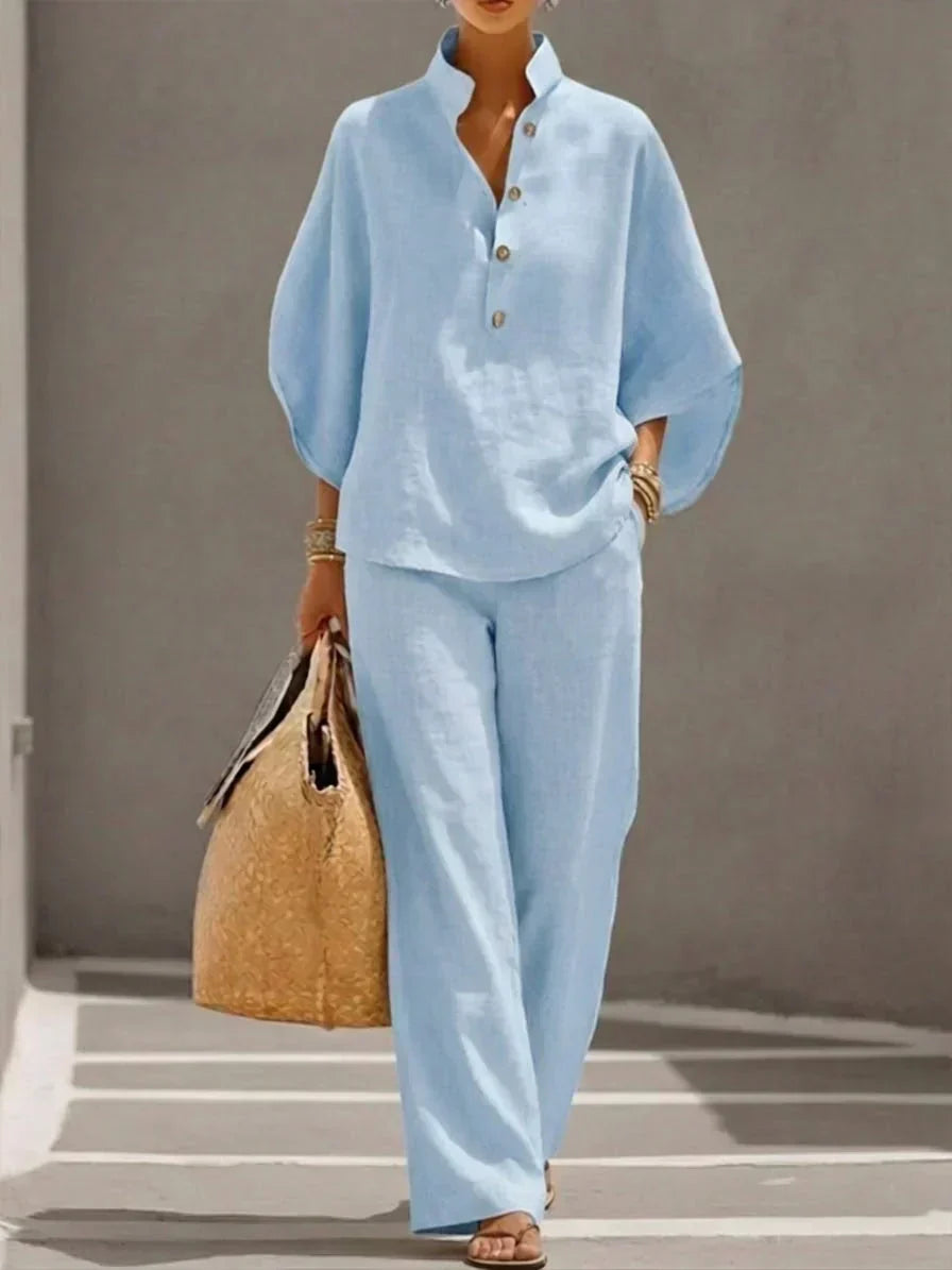 Flowy batwing sleeve set