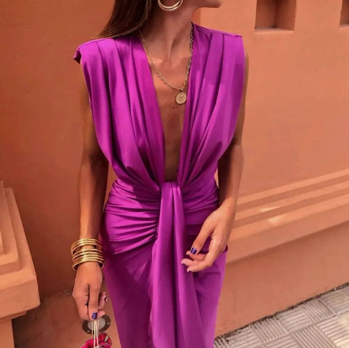 Amelia | Vestido midi plisado