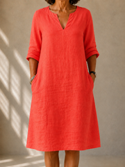 Relaxed-fit summer dress