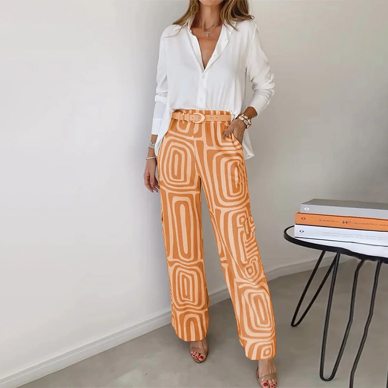 Conjunto ligero con pantalón estampado