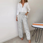 Conjunto ligero con pantalón estampado