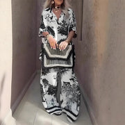 Alicia | Conjunto estampado con escote en V