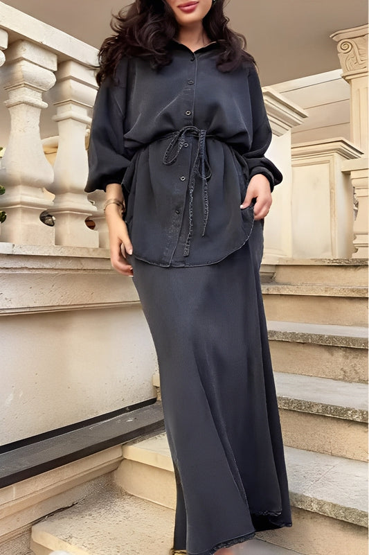 Carmen | Conjunto de camisa y falda con cintura ajustable